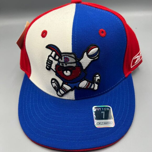 Vintage Denver Nuggets Hat Men 7 Blue Red White‎ Reebok NBA Fitted Cap New - Picture 1 of 8